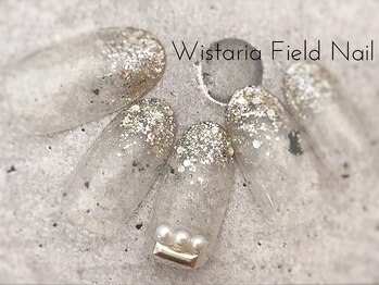 ウィスタリアフィールドネイル MONAD店(WISTARIA FIELD)/シルバーラメグラデーション