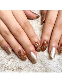 秋ニュアンスネイル