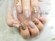 シュガーネイル(sugar nail)/グレージュネイル