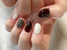 ネイルサロン イントゥ(into_)/ゼブラ　アニマル柄　秋ネイル