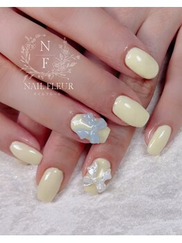 ネイルフルールの写真/ワンホンネイル/バレエコア/ニュアンスネイル/リボンネイルも定額♪持ち込みデザインやジェル長さだし対応