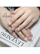 オーラネイル(Aura Nail)/うるつや透明フラワー