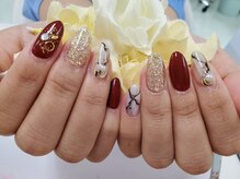 ダブルネイル(Double Nail)/[前窪]大理石ネイル