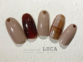 C-54 秋っぽチェックネイル
