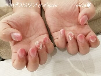 リオッサ オブ ラグーン(RIOSSA of Lagoon)/ラメグラ桜ネイル