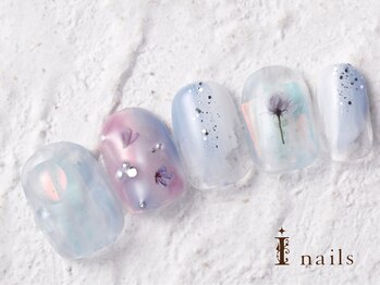 アイネイルズ 横浜WEST店(I-nails)/ニュアンスフラワーアート8480円