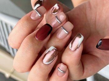 ニコルネイル(nicole nail)/paragel/mirror.