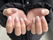 ミライ トータルビューティーサロン(mirai)/白グラデージョンネイル♪