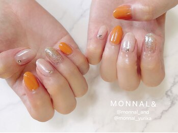 モナールアンド(MONNAL&)/オレンジネイル