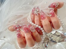 ビジューネイルズ 西川口店(bijou nails)/マグネット×ラメフレンチ