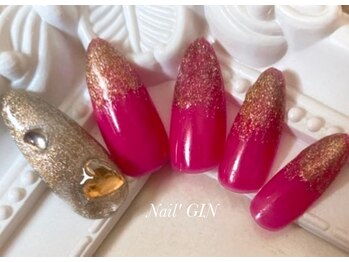 ネイル ジン(Nail' GIN)/【HAND】バレンタインネイル