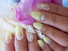 ベルタ(Relaxation&Nail Room BELTA)/春のイエローレースネイル