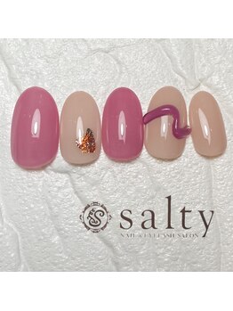 ネイルアンドアイラッシュサロン ソルティ 寺田町(salty)/ぷっくりネイル