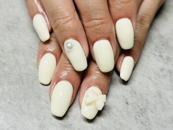 ジュリネイル(JULIE NAIL)/リボン×パール♪