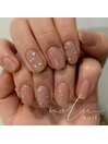 ワンカラーネイル夏/氷ネイル