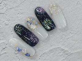 【森】花火ネイル