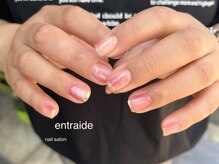 アントレッド(entraide)/うるちゅる桃ネイル♪