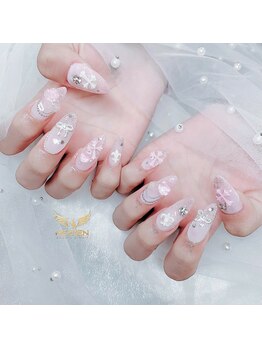 ヘブン ネイル 鶯谷(HEAVEN Nail)/ピンクリボンネイル