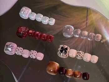 ジェミーネイル エビス(Jemiy nail ebisu)の写真/さりげなくトレンド感をプラスしたい方におすすめ!定額で選びやすい！【FOOT】trend course10480YEN～☆