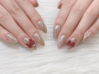 ネイルキュート アンド クールラッシュ 亀有店(nailcute & CoolLash)/オーロラベージュネイル