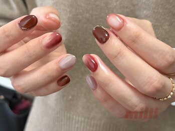 ミリネイルズ(milli nails)/ボルドーニュアンス