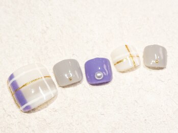 ケージュール(Kjour)/フット　チェックネイル