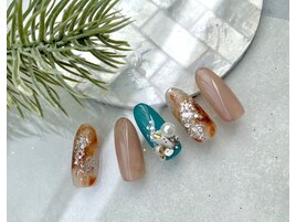 ニュアンス　シンプル　夏ネイル