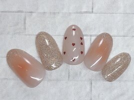 チークネイル　ハート