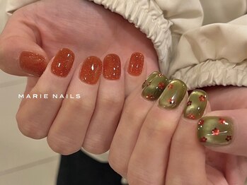 マリーネイルズ 心斎橋店(MARIE NAILS)/¥9,900 アシメ 0220b