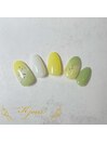 シンプル春ネイル
