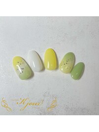 シンプル春ネイル