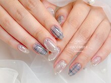 ココミエレ(COCO MIELE)/青チェックちゅるんマグネット