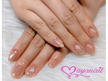 アヤネイル(ayanail)/ベージュワンカラーシールネイル