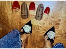 ソワージュ エレガンス(Soiege Elegance)/チェック柄ネイル