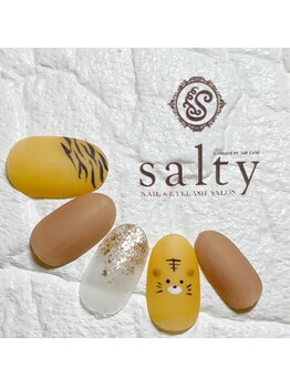 ネイルアンドアイラッシュサロン ソルティ 寺田町(salty)/虎ネイル