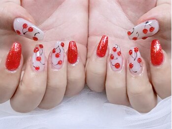 フローラ/チェリーデザインネイル