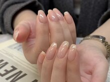 ネイルサロン北野坂/春☆ピンクパールワンカラー