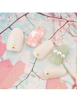 ラ カゼッタ(La casetta)/たらしこみフラワーネイル