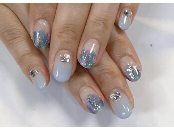 タイダイグラデーションネイル