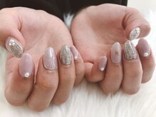 モグネイル(Mogunail)/大人ツイードネイル