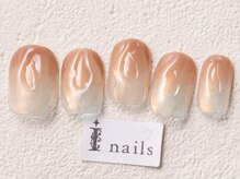 アイネイルズ 渋谷店(I nails)/ピーチオーロラニュアンス