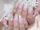 チップ長さだし冬ネイル