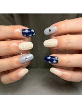 ニアウネイル(niau nail.)/フラワーニットネイル