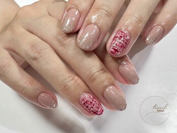 ツイードネイル/シェラック