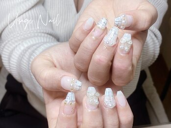 ウサギネイル 新大久保店(usagi nail)/マグネットフレンチ秋可愛い