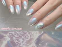 シュシュ ボーテ(CHOUCHOU beaute)/偏光ブルーのマグネットネイル