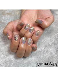 寒色ニュアンスネイル