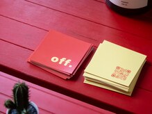 off．【９月上旬　NEW　OPEN（予定）】/ショップカード
