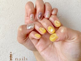 ちぐはぐ☆ぷっくりネイル