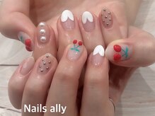 ネイルズアリー 立川店(Nails ally)/さくらんぼ×ハートフレンチ